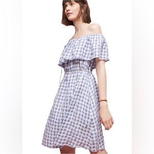 Anthropologie 11-1-Tylho Blue & White Gingham Wizard of Oz Dorothy Dress XL